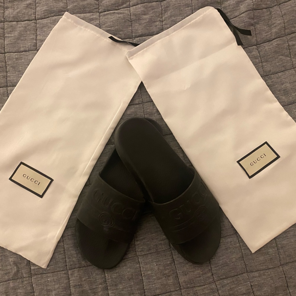 Black Gucci Slides